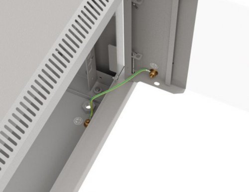 Lanberg Szafa instalacyjna rack wisząca 19 cali 6U 540x350 szara drzwi przeszklone ( flat pack)