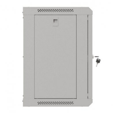 Lanberg Szafa instalacyjna rack wisząca 19 cali 9U 540x350 szara drzwi przeszklone ( flat pack)