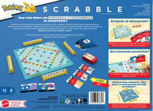Mattel Gra Scrabble Pokemon