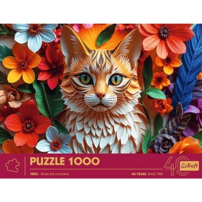 Trefl Puzzle 1000 elementów 40-lecie Paper Art Kot