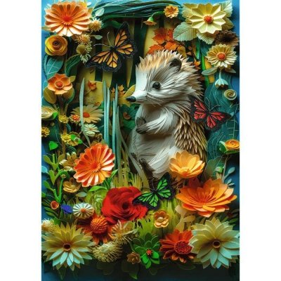 Trefl Puzzle 1000 elementów 40-lecie Paper Art Jeż