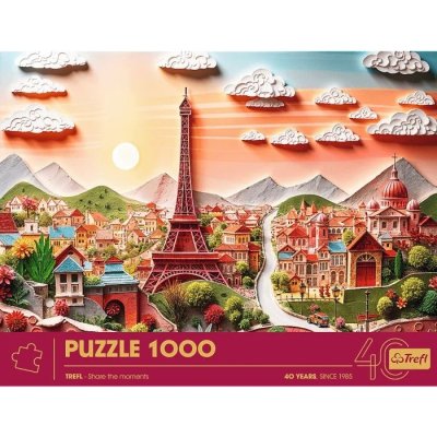 Trefl Puzzle 1000 elementów 40-lecie Paper Art Paryż