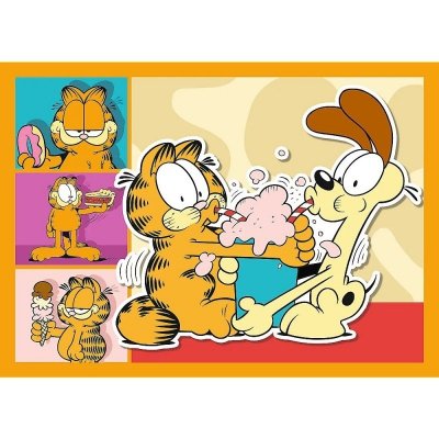 Trefl Puzzle 4w1 Garfield kocha lazanie