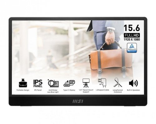 MSI Monitor 15.6 cala PRO MP161 E2U LED/FHD/Flat/60Hz/szary