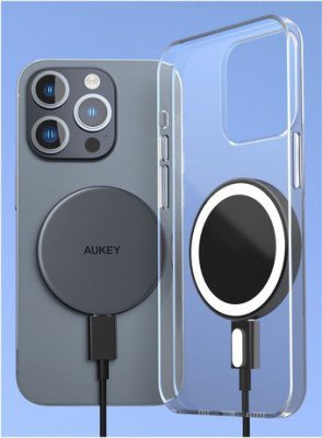 AUKEY LC-MC10 Qi2 MagSafe 15W 3A USB-C ładowarka bezprzewodowa