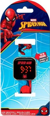 Kids Euroswan Zegarek LED z kalendarzem Spiderman