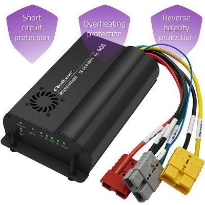 Qoltec Automatyczna Ładowarka DC-DC 12V z regulatorem MPPT | 40A |      LiFePO4 AGM GEL STD