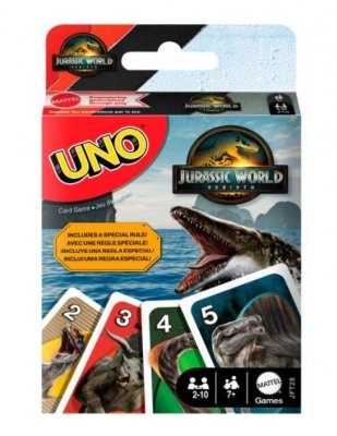 Mattel Gra UNO Jurassic World Odrodzenie