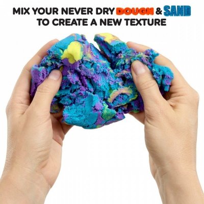 MGA Piasek kinetyczny Wonder Factory Never Dry Sand Bag, Fioletowy, turkusowy