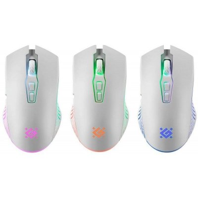 Defender Mysz, myszka  gamingowa bezprzewodowa PANDORA RF 3200DPI 7P biała