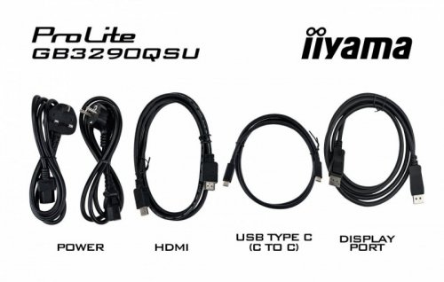 IIYAMA Monitor 32 cale GB3290QSU-B1 1ms,IPS,240Hz,2xHDMI,DP,400cd,1000:1,   USB HUBx4, 2x2W, HAS,