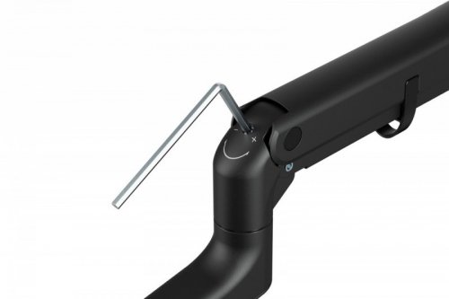 Digitus Ramię biurkowe pojedyncze z zaciskiem i sprężyną gazową 1x LCD max. 57" 27kg, VESA: 75x75, 100x100, czarne