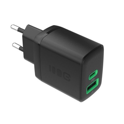 Green Cell Ładowarka sieciowa 30W 1xUSB-C 1xUSB-A czarna