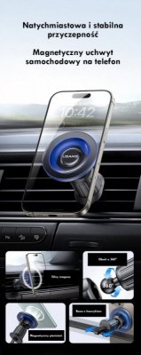 USAMS Uchwyt samochodowy do kratki ZJ081 magnetyczny