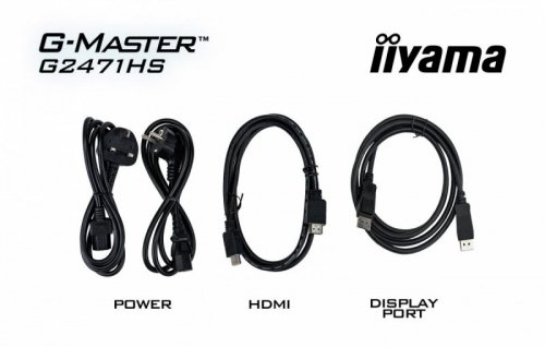 IIYAMA Monitor komputerowy  23,8 cala G2471HS-B1 Fast IPS,FHD,240Hz,2xHDMI,DP, 350cd,     Adaptive G-SYNC - 1920 x 1080 @48-240Hz  DisplayPort Only