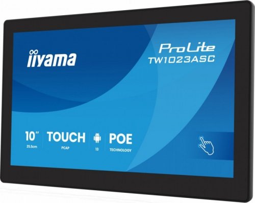 IIYAMA Monitor komputerowy  dotykowy 10 cali TW1023ASC-B3P 10P.DOT.IPS,ANDROID,WIFI, 4xUSB, RJ45, MIC, 24/7, iiSignage