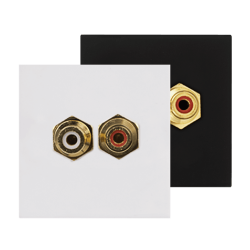 AUDAC CP 45 RCA/W Connection plate RCA 45 x 45 mm White version