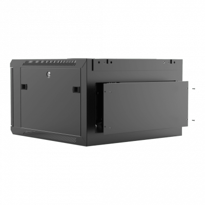 CAYMON WPR606R/B 19” wall mount rack - 6 units - 600mm depth - Removable back Black version