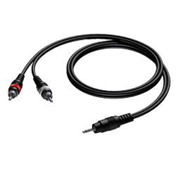 Procab CAB711/10 3.5 mm Jack male stereo - 2 x RCA/Cinch male 10 meter