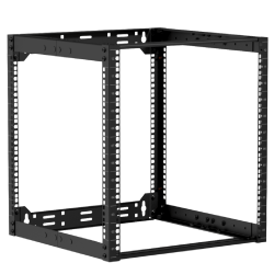 CAYMON OPR512A/B 19 cali in depth adjustable open frame rack - 12 unit - 500 ~ 700 mm Black