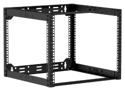 CAYMON OPR509A/B 19 cali in depth adjustable open frame rack - 9 unit - 500 ~ 700 mm Black