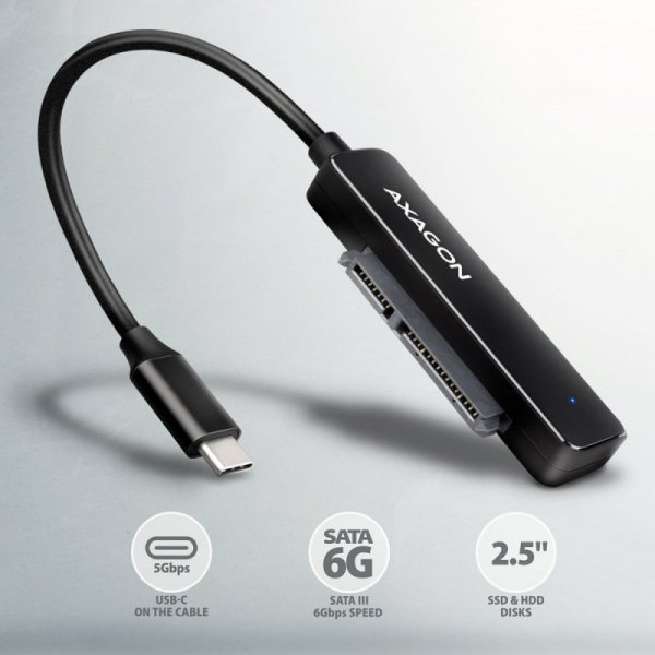 AXAGON ADSA-FP2C Adapter USB-C 5Gbps SATA 6G 2.5 cali HDD/SSD FASTPort2
