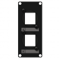 CAYMON CASY107/B CASY 1 space cover plate - 2x Keystone adapter Black version 