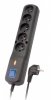 Lestar Listwa przeciwprzepięciowa LF-530WA, 3L EMI/RFI, 1.5m, czarna 