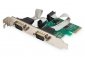 Digitus Karta rozszerzeń/Kontrole<br />r PCI Express RS232 Serial Port, 2xDB9, Chipset: ASIX99100 