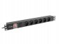 Lanberg Listwa zasilająca rack PDU 19 cali 1U 16A 6X 230V PL 2m czarna 