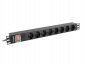 Lanberg Listwa zasilająca rack PDU 19 cali 1U 16A 8X 230V PL 2m czarna 