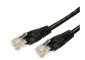 TB Kabel Patchcord miedziany kat.6 RJ45 UTP 1m. czarny - paczka 10 sztuk 