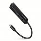 AXAGON Karta sieciowa, hub metalowy HMC-GL3A 3x USB-A + GLAN, USB 3.2 Gen 1, 20 cm USB-C kabel 