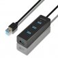 AXAGON HUB 4-portowy HUE-S2BL USB 3.2 Gen 1 charging hub 1.2m kabel micro USB 