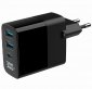 Gembird Ładowarka GaN 2xA 1xC LCD 30W PD QC3.0 czarna 