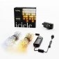 TWINKLY Inteligentne lampki sople Icicle 190 AWW LED, 5x0,5 m, IP44, przezroczysty przewód 