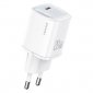 USAMS Ładowarka sieciowa 20W GaN USB-C Fast Charging CC248 Biała 