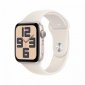 Apple Watch SE GPS, koperta 40 mm z aluminium w kolorze księżycowej poświaty z paskiem sportowym w kolorze księżycowej poświaty - rozmiar S/M 