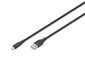 Digitus Kabel zasilający silikonowy USB-A - Lightning, USB 2.0 12W, certyfikat MFI, 2m Czarny 