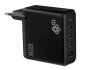 TB Ładowarka sieciowa 3x USB C + USB A Power Delivery czarna, GaN 100W 