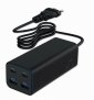 Gembird Ładowarka uniwersalna 100W GaN 2xUSB-A 2xUSB-C szybkie ładowanie czarna 