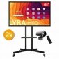 Monitor interaktywny 65 cali NewLine, Zestaw: 2 x monitor 65 LYRA PRO + 2 x kamera ModCam+ + 2 x podstawa mobilna 