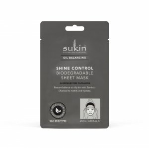 Sukin, OIL BALANCING Biodegradowalna, kontrolująca błyszczenie maska w płachcie, 25 ml