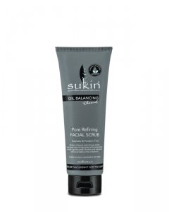 Sukin, OIL BALANCING Oczyszczający scrub do twarzy z aktywnym węglem, 125ml