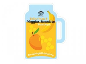 Dr. mola - Yellow Fruits & Veggies Smoothie Sheet Mask maseczka w płachcie odżywczo-nawilżająca 23ml