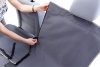 Kardiff mata Anti Slip z Bokami i Zamkiem L 137x167cm Popielata