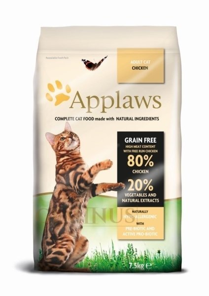 Applaws sucha karma dla kota Kura 7,5kg bezzbożowa, z naturalnymi prebiotykami