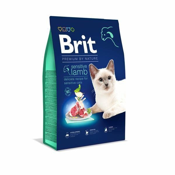 Brit Premium by Nature Lamb Sensitive 800g Sucha karma dla kotów wrażliwych pokarmowo