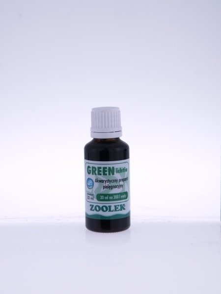 Zoolek Green Ichtio butelka 30ml (B) higieniczne warunki w akwariach słodkowodnych