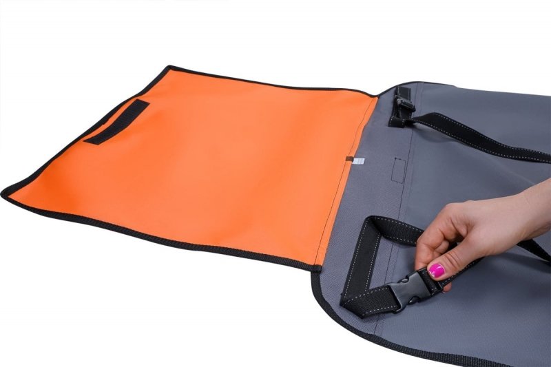 Kardiff Activ Mini 1/2 kanapy 70x160cm Popielato-Pomarańczowa zagłówki